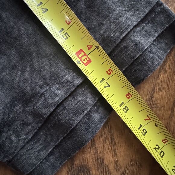 Caslon Black Linen Jacket 100% Linen 3/4 Sleeve Button Womens Plus Size 18W - Picture 10 of 13